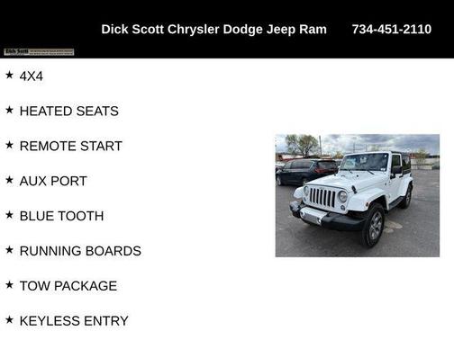 Bright White Clearcoat 2018 Jeep Wrangler JK Sahara