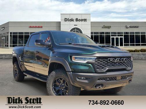 Serrano Green Metallic 2026 RAM 1500 RHO Crew Cab 4x4 5'7' Box