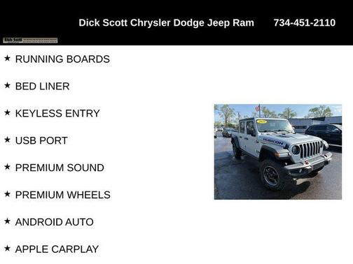 Silver Zynith Clearcoat 2023 Jeep Gladiator Rubicon