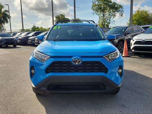 Blue Flame 2021 Toyota RAV4 XLE Premium