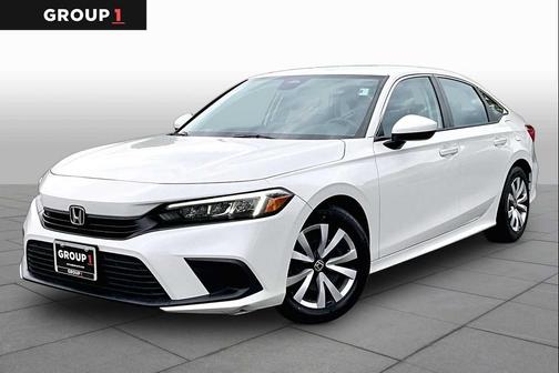 Platinum White Pearl 2024 Honda Civic LX