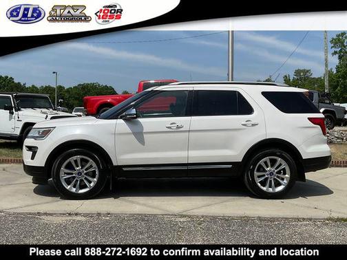 White Platinum Metallic Tri-Coat 2019 Ford Explorer XLT