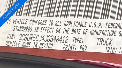 2018 RAM 2500 Tradesman Crew Cab 4x4 6'4' Box