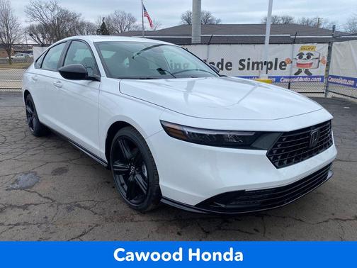 Platinum White Pearl 2026 Honda Accord Hybrid Sport-L