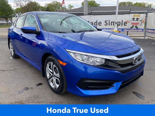 Aegean Blue Metallic 2018 Honda Civic LX