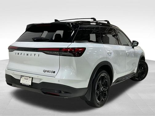 Radiant White/Black Obsidian 2026 INFINITI QX60 SPORT AWD