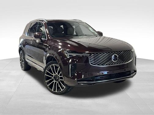 Mulberry Red Metallic 2026 Volvo XC90 Plus, B6 AWD Gas (mild hybrid), Gasoline, Bright, 6 Seats
