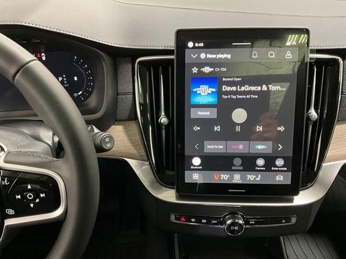 Vapour Grey Metallic 2026 Volvo XC90 Plus, B6 AWD Gas (mild hybrid), Gasoline, Bright, 7 Seats