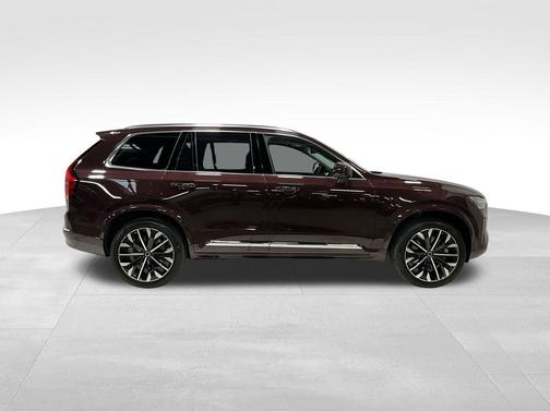 Mulberry Red Metallic 2026 Volvo XC90 Plug-In Hybrid Plus, T8 AWD, Electric/Gasoline, Bright, 7 Seats