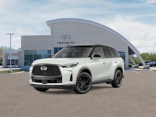 Radiant White/Black Obsidian 2026 INFINITI QX60 SPORT AWD