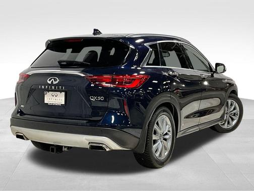 Hermosa Blue 2021 INFINITI QX50 ESSENTIAL AWD