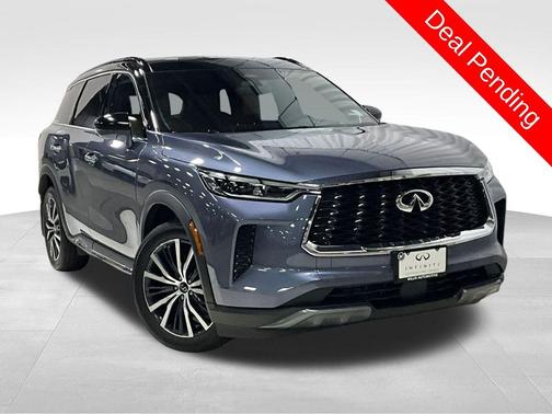 Moonbow Blue/Black Obsidian 2025 INFINITI QX60 AUTOGRAPH