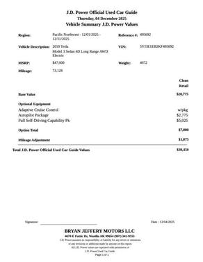 2019 Tesla Model 3 Long Range