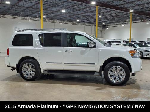 Pearl White 2015 Nissan Armada Platinum