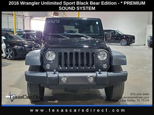 2016 Jeep Wrangler Unlimited Black Bear