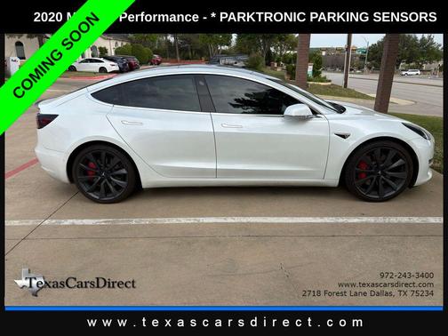 Pearl White Multi-Coat 2020 Tesla Model 3 Performance