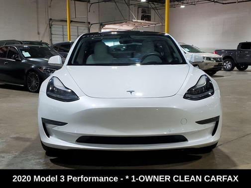 Pearl White Multi-Coat 2020 Tesla Model 3 Performance