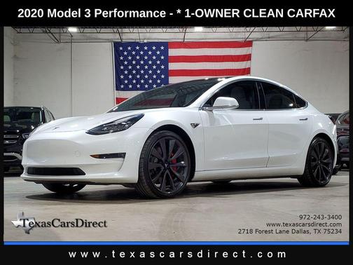Pearl White Multi-Coat 2020 Tesla Model 3 Performance