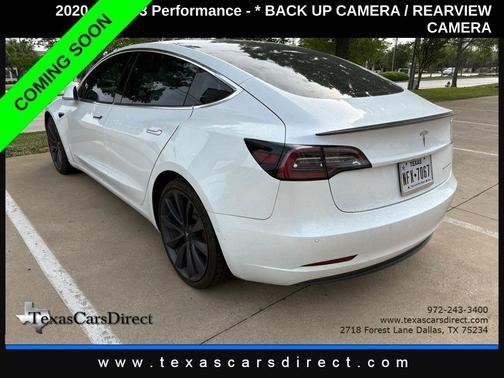 Pearl White Multi-Coat 2020 Tesla Model 3 Performance
