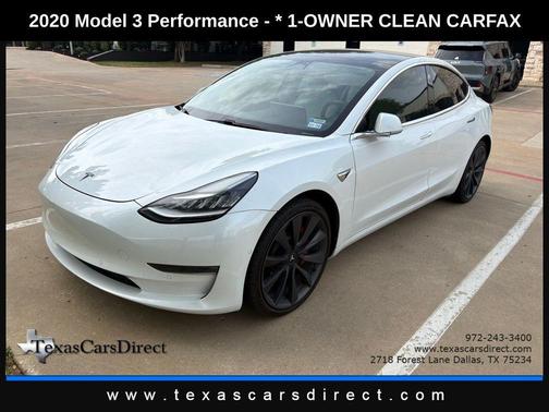 Pearl White Multi-Coat 2020 Tesla Model 3 Performance