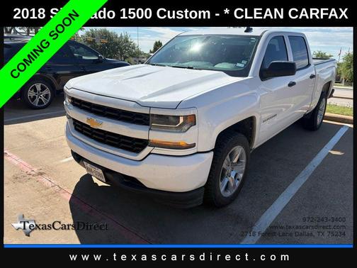Summit White 2018 Chevrolet Silverado 1500 Custom