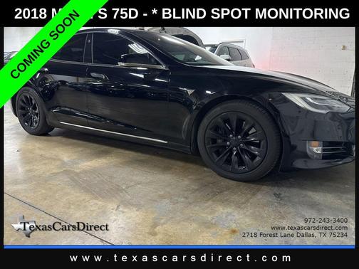 Solid Black 2018 Tesla Model S 75D