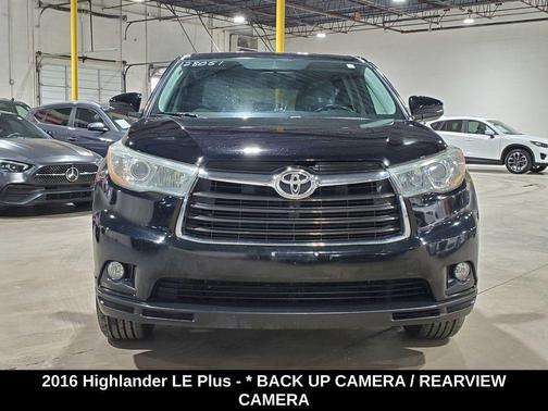 Midnight Black Metallic 2016 Toyota Highlander LE Plus
