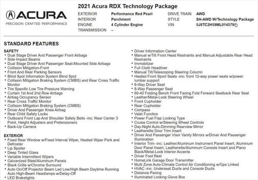 2021 Acura RDX Technology Package