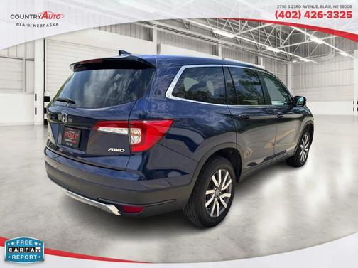 Blue 2022 Honda Pilot EX-L Sport Utility 4D