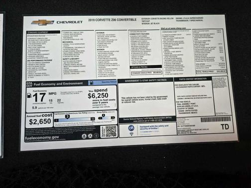 2019 Chevrolet Corvette Z06