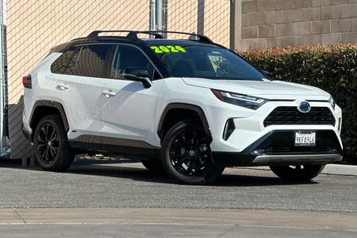 Wind Chill Pearl/Midnight Black Metallic 2024 Toyota RAV4 Hybrid XSE