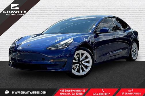 Deep Blue Metallic 2022 Tesla Model 3 Long Range