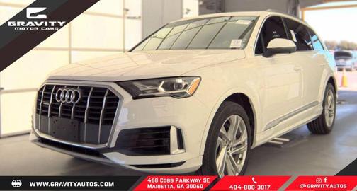 White 2021 Audi Q7 55 Premium Plus