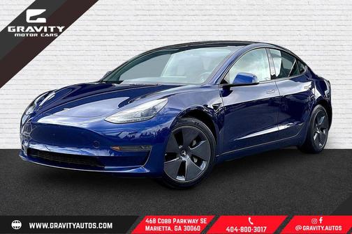 Deep Blue Metallic 2022 Tesla Model 3 Standard Range