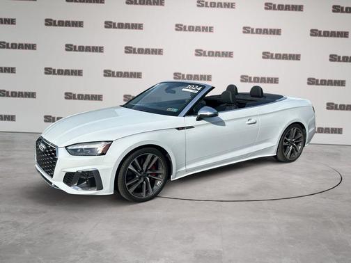 Glacier White Metallic w/ Black Roof 2024 Audi S5 3.0T Premium