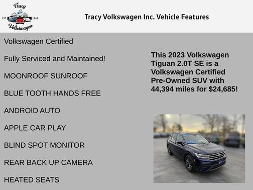 Atlantic Blue Metallic 2023 Volkswagen Tiguan 2.0T SE 4MOTION
