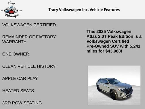 2025 Volkswagen Atlas 2.0T Peak Edition