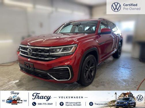 Red Metallic 2022 Volkswagen Atlas Cross Sport 3.6L V6 SEL R-Line