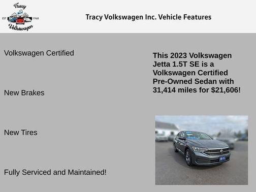 Platinum Gray Metallic 2023 Volkswagen Jetta 1.5T SE
