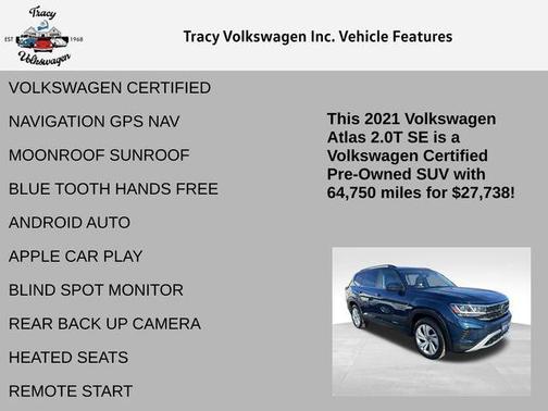 2021 Volkswagen Atlas 2.0T SE w/Technology 4MOTION