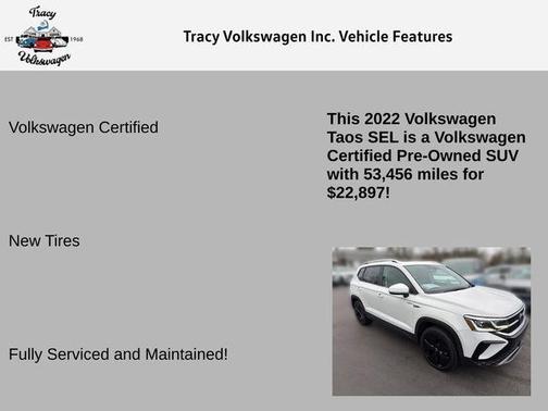 Pure White 2022 Volkswagen Taos 1.5T SEL