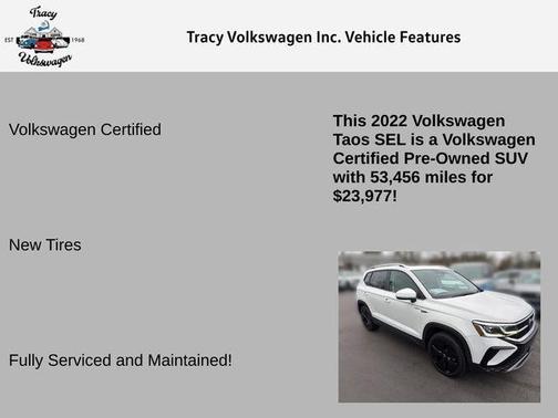 Pure White 2022 Volkswagen Taos 1.5T SEL