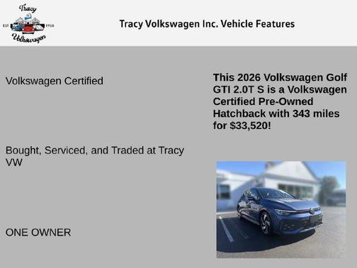 Slate Blue Metallic 2026 Volkswagen Golf GTI 2.0T S DSG