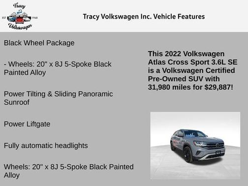 2022 Volkswagen Atlas Cross Sport 3.6L V6 SE w/Technology