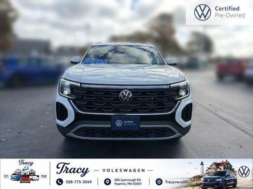 Pure White 2024 Volkswagen Atlas Cross Sport 2.0T SE