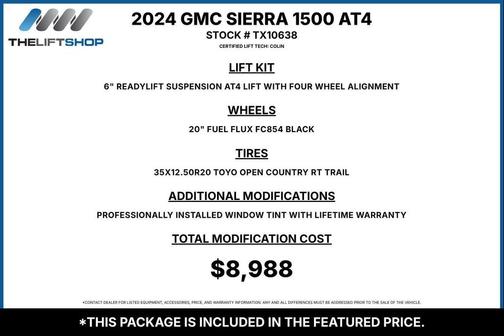 Onyx Black 2024 GMC Sierra 1500 AT4