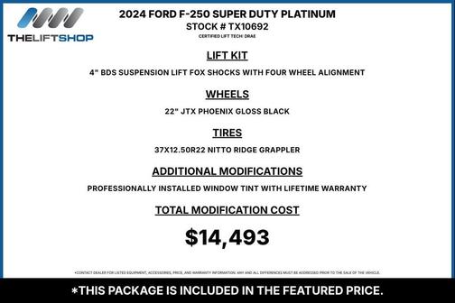 Star White Metallic Tri-Coat 2024 Ford F-250 Platinum
