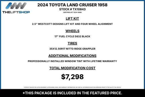 Black 2024 Toyota Land Cruiser 1958