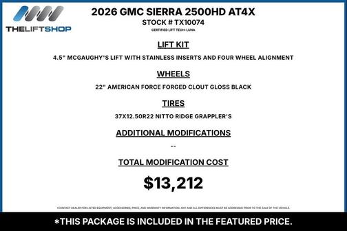 Summit White 2026 GMC Sierra 2500 AT4X