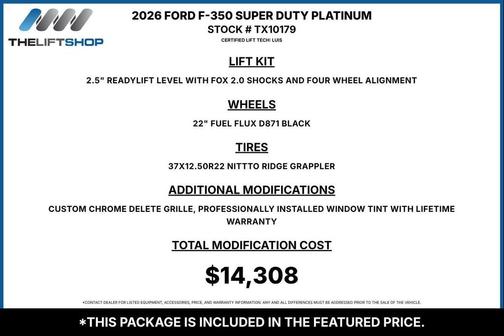 Argon Blue Metallic 2026 Ford F-350 Platinum